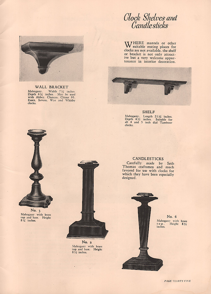 1926 Seth Thomas Clock Company, Catalog of Mantel Clocks, No. 777. > 35. 1926 Seth Thomas Clock Company, Catalog of Mantel Clocks, No. 777.; page 35