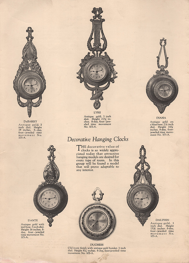 Ca. 1927 Supplement A to Seth Thomas Clock Catalog No. 777. > 6. Ca. 1927 Supplement A to Seth Thomas Clock Catalog No. 777.; page 6