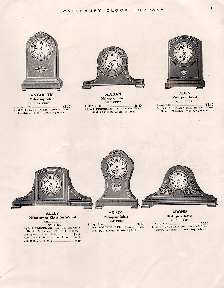 1914 - 1915 Waterbury Clock Catalog > 7. 1914 - 1915 Waterbury Clock Catalog; page 7