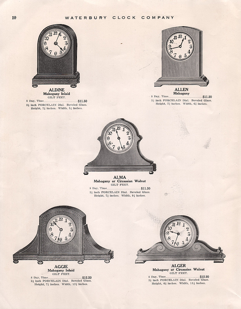 1914 - 1915 Waterbury Clock Catalog > 10. 1914 - 1915 Waterbury Clock Catalog; page 10