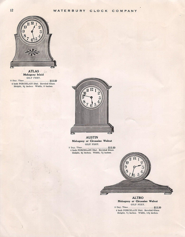 1914 - 1915 Waterbury Clock Catalog > 12. 1914 - 1915 Waterbury Clock Catalog; page 12