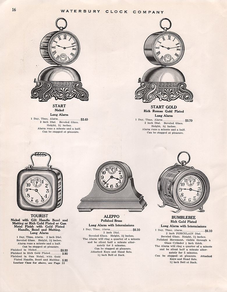 1914 - 1915 Waterbury Clock Catalog > 16. 1914 - 1915 Waterbury Clock Catalog; page 16