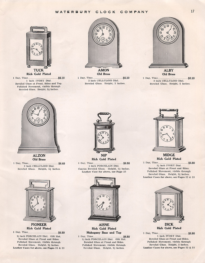 1914 - 1915 Waterbury Clock Catalog > 17. 1914 - 1915 Waterbury Clock Catalog; page 17