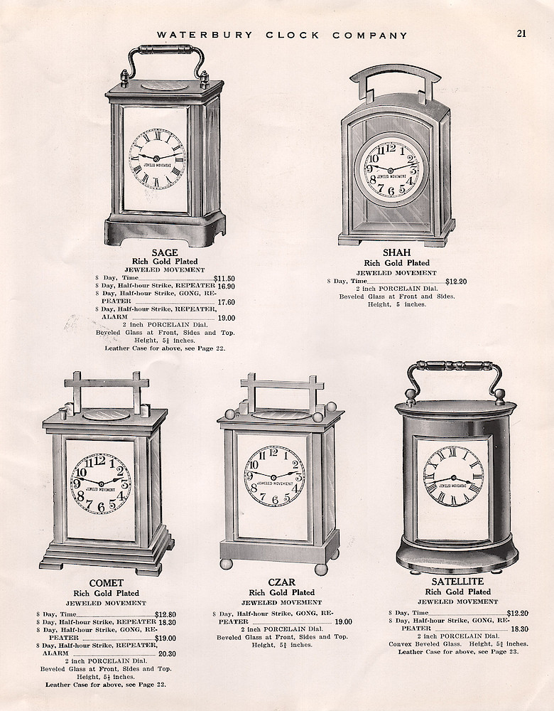 1914 - 1915 Waterbury Clock Catalog > 21. 1914 - 1915 Waterbury Clock Catalog; page 21