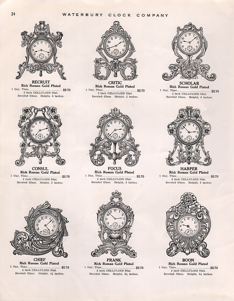 1914 - 1915 Waterbury Clock Catalog > 24. 1914 - 1915 Waterbury Clock Catalog; page 24