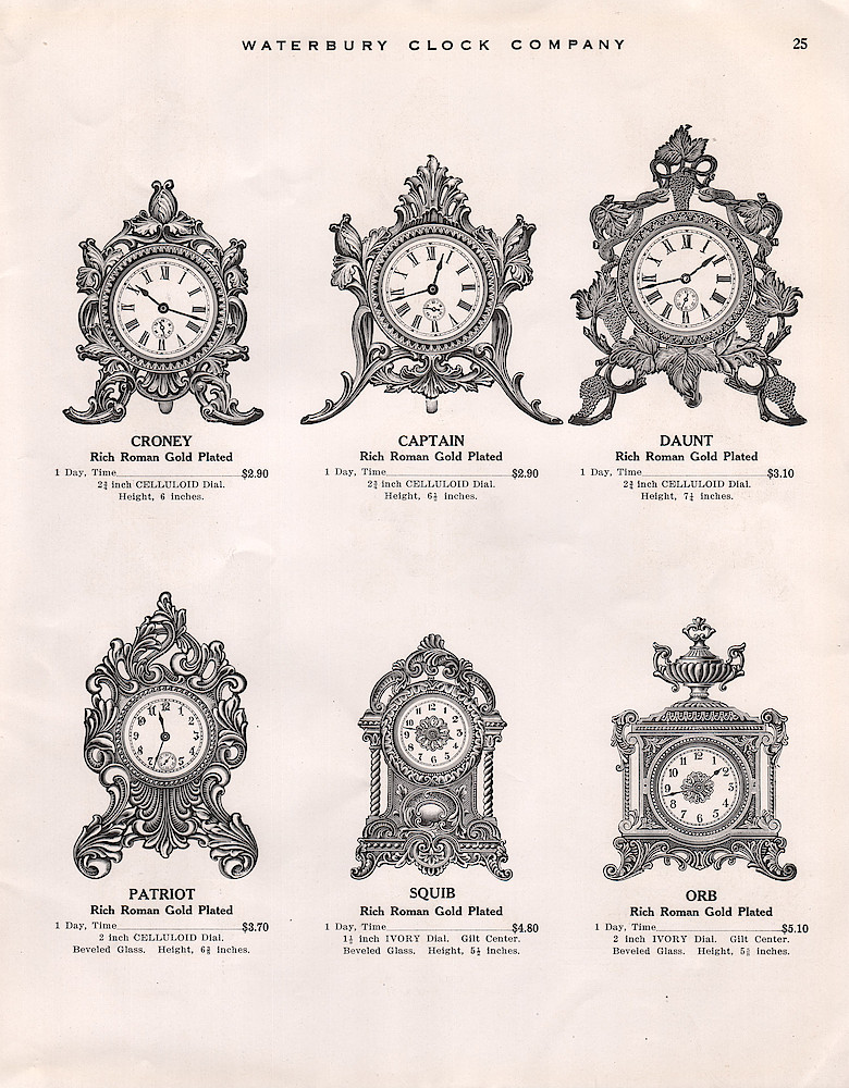 1914 - 1915 Waterbury Clock Catalog > 25. 1914 - 1915 Waterbury Clock Catalog; page 25