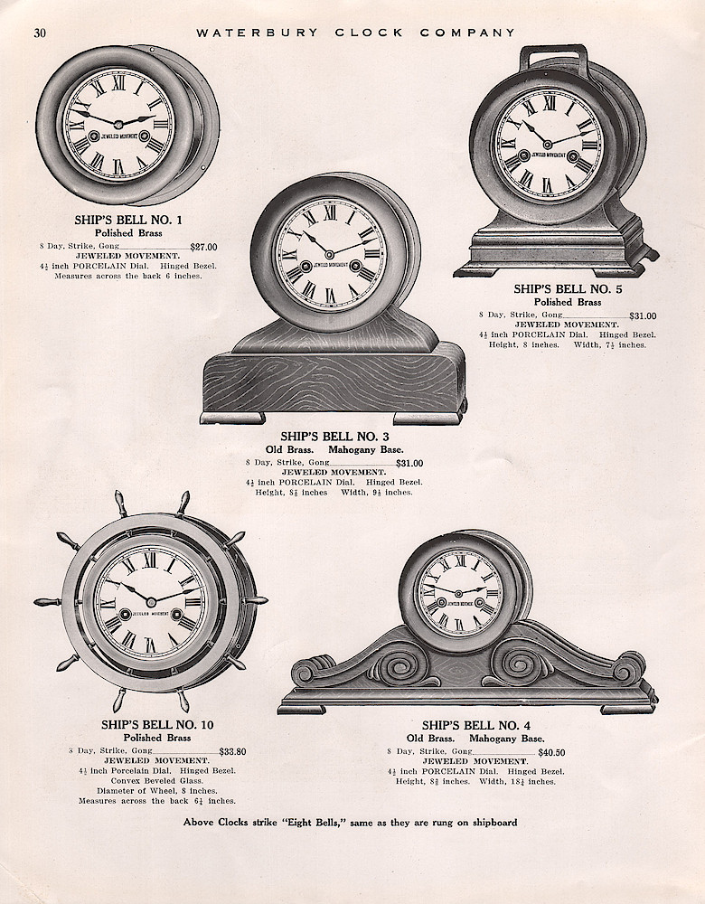 1914 - 1915 Waterbury Clock Catalog > 30. 1914 - 1915 Waterbury Clock Catalog; page 30