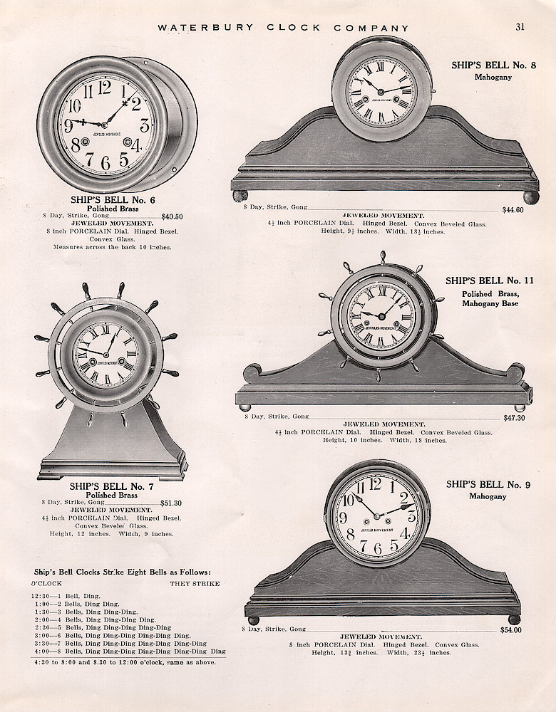 1914 - 1915 Waterbury Clock Catalog > 31. 1914 - 1915 Waterbury Clock Catalog; page 31