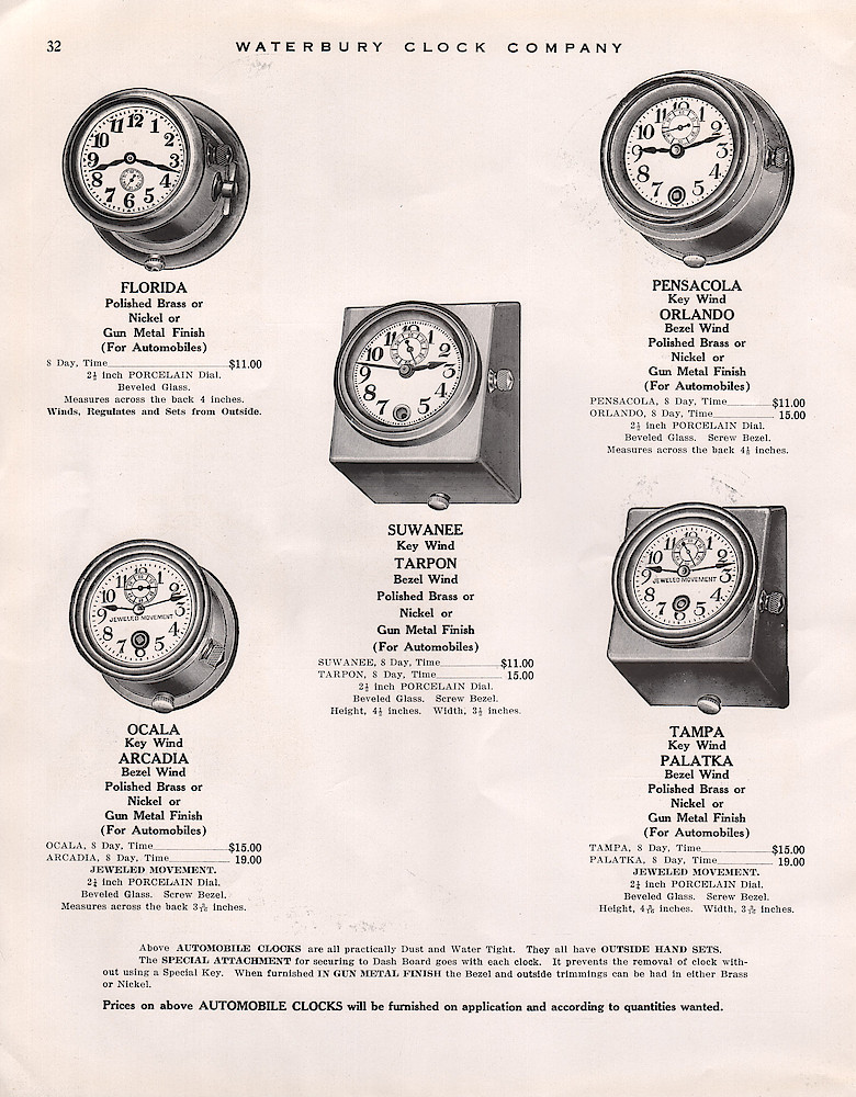 1914 - 1915 Waterbury Clock Catalog > 32. 1914 - 1915 Waterbury Clock Catalog; page 32
