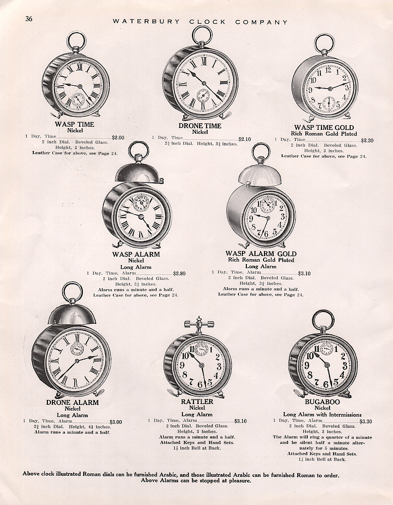 1914 - 1915 Waterbury Clock Catalog > 36. 1914 - 1915 Waterbury Clock Catalog; page 36