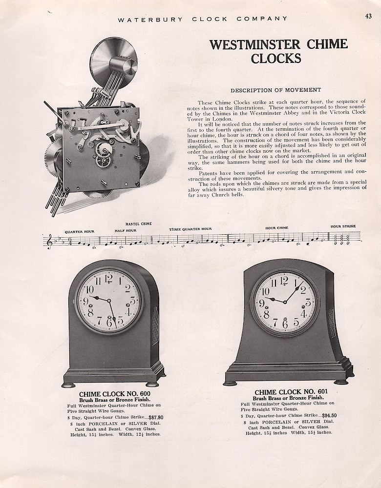 1914 - 1915 Waterbury Clock Catalog > 43. 1914 - 1915 Waterbury Clock Catalog; page 43