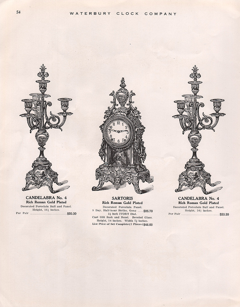 1914 - 1915 Waterbury Clock Catalog > 54. 1914 - 1915 Waterbury Clock Catalog; page 54