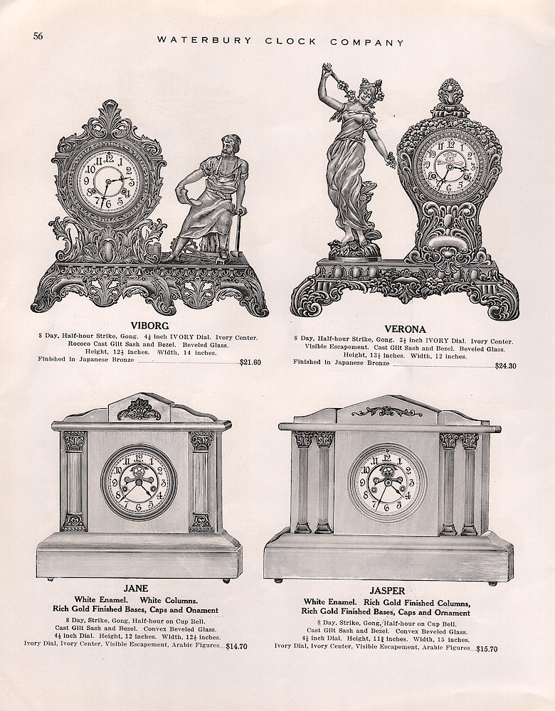 1914 - 1915 Waterbury Clock Catalog > 56. 1914 - 1915 Waterbury Clock Catalog; page 56