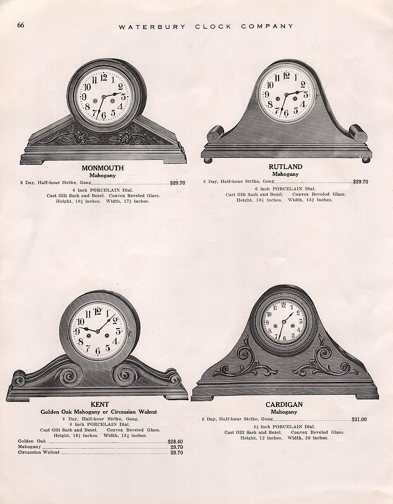 1914 - 1915 Waterbury Clock Catalog > 66. 1914 - 1915 Waterbury Clock Catalog; page 66