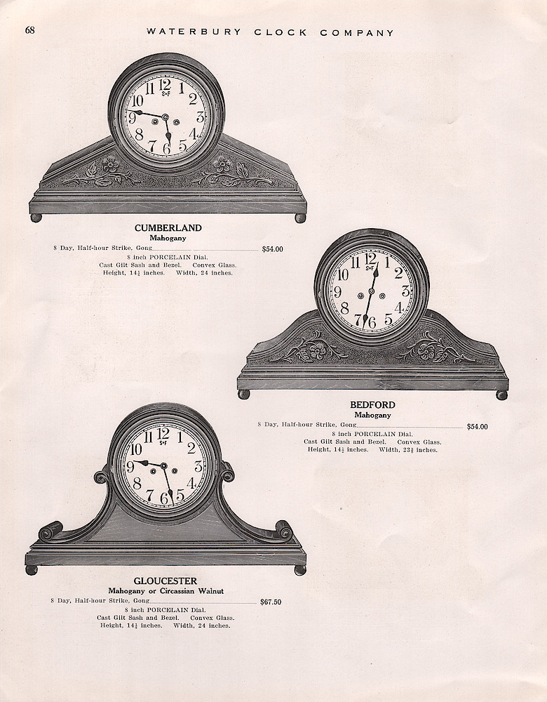 1914 - 1915 Waterbury Clock Catalog > 68. 1914 - 1915 Waterbury Clock Catalog; page 68