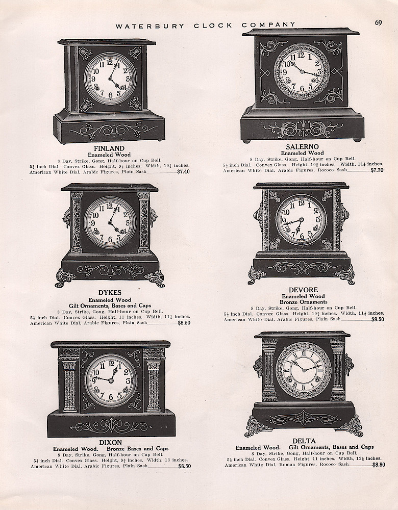 1914 - 1915 Waterbury Clock Catalog > 69. 1914 - 1915 Waterbury Clock Catalog; page 69