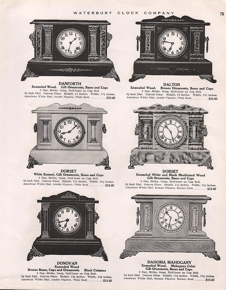 1914 - 1915 Waterbury Clock Catalog > 75. 1914 - 1915 Waterbury Clock Catalog; page 75