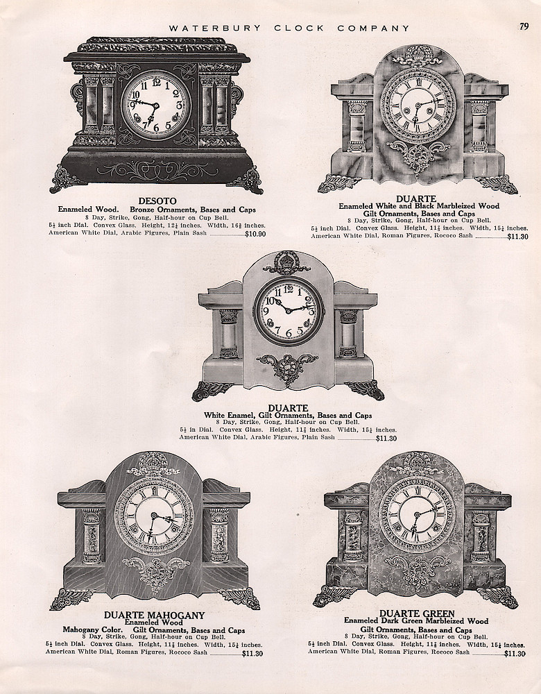 1914 - 1915 Waterbury Clock Catalog > 79. 1914 - 1915 Waterbury Clock Catalog; page 79