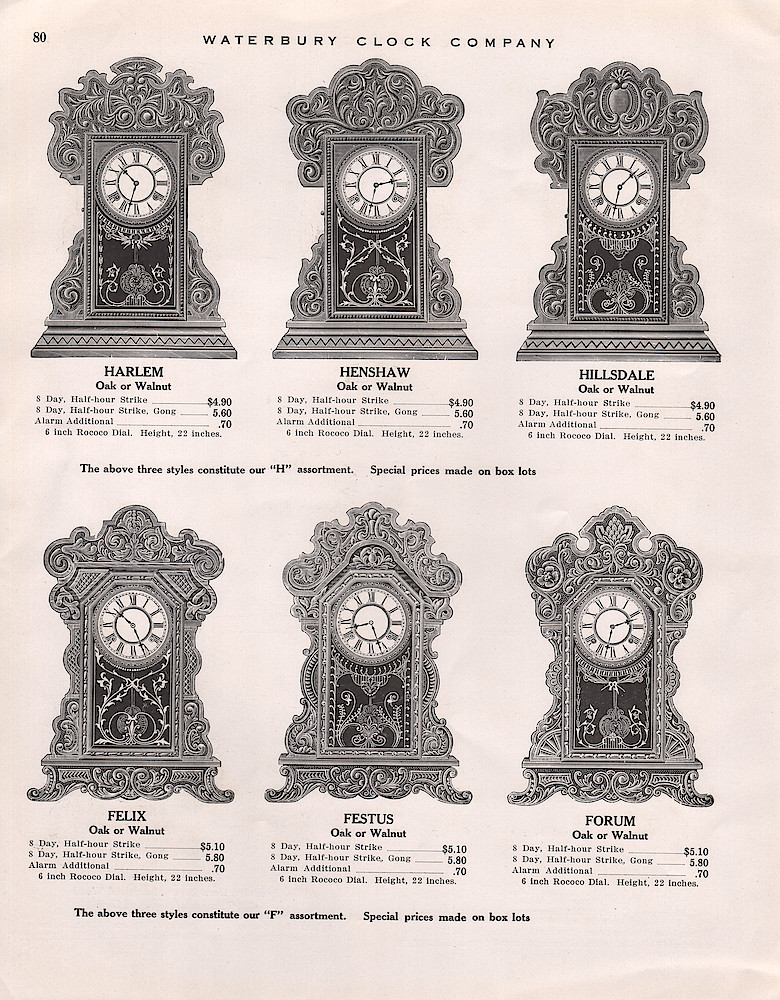 1914 - 1915 Waterbury Clock Catalog > 80. 1914 - 1915 Waterbury Clock Catalog; page 80
