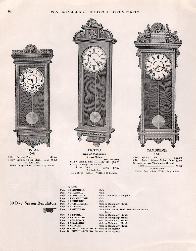 1914 - 1915 Waterbury Clock Catalog > 94. 1914 - 1915 Waterbury Clock Catalog; page 94