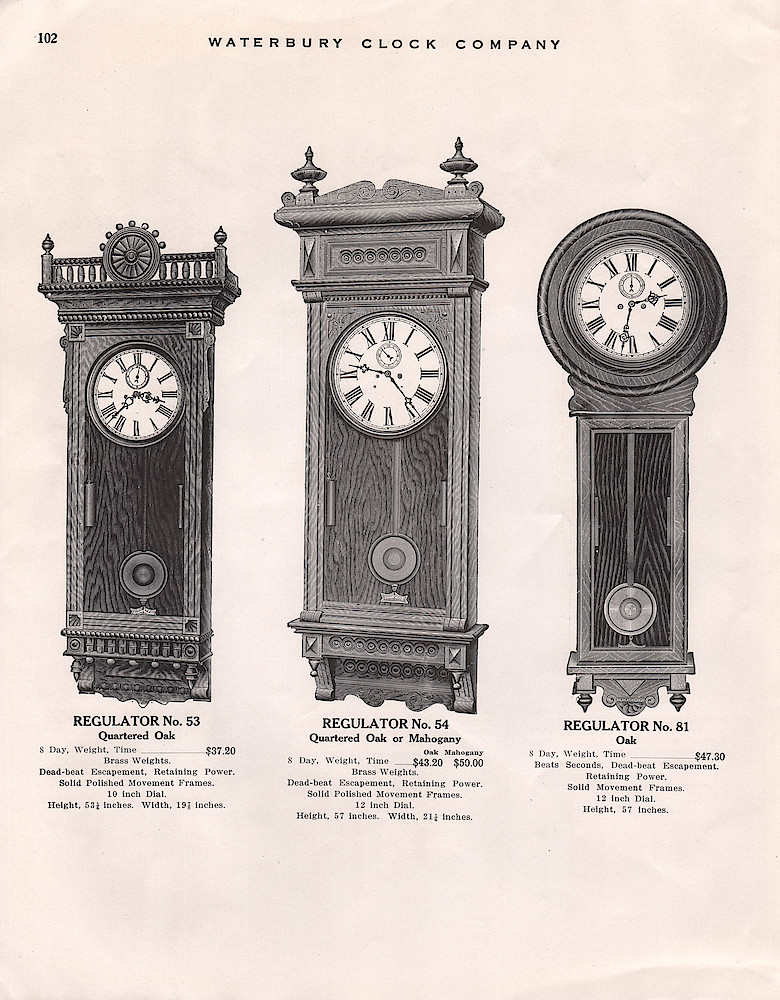 1914 - 1915 Waterbury Clock Catalog > 102. 1914 - 1915 Waterbury Clock Catalog; page 102