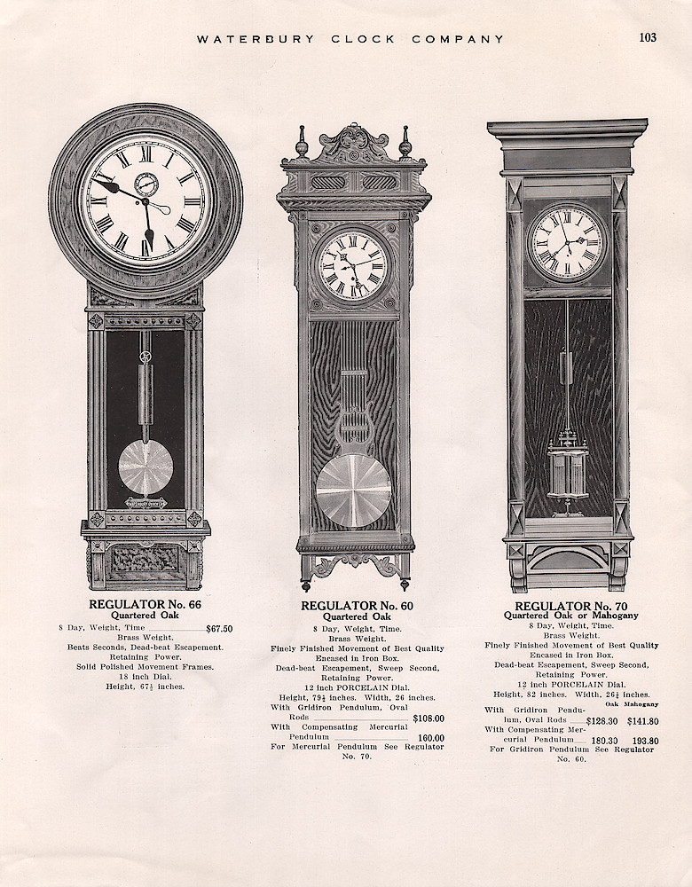 1914 - 1915 Waterbury Clock Catalog > 103. 1914 - 1915 Waterbury Clock Catalog; page 103