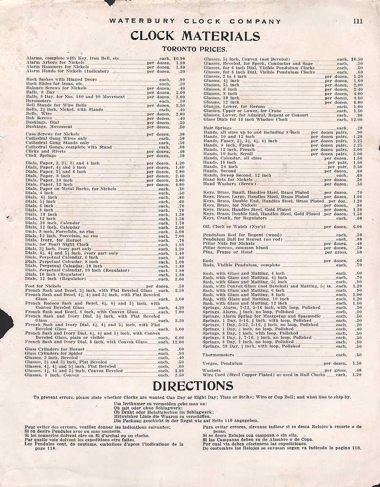 1914 - 1915 Waterbury Clock Catalog > 111. 1914 - 1915 Waterbury Clock Catalog; page 111