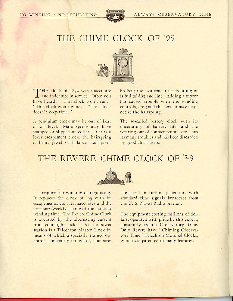 1930 Revere Clocks Catalog > 4. 1930 Revere Clocks Catalog; page 4