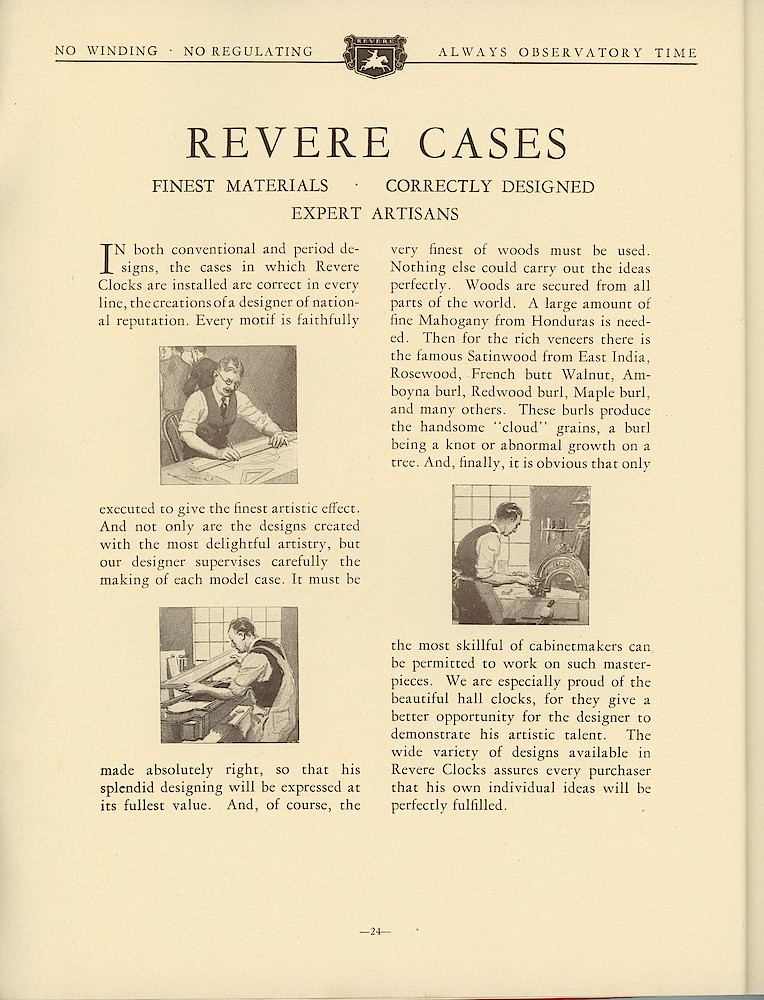 1930 Revere Clocks Catalog > 24. 1930 Revere Clocks Catalog; page 24