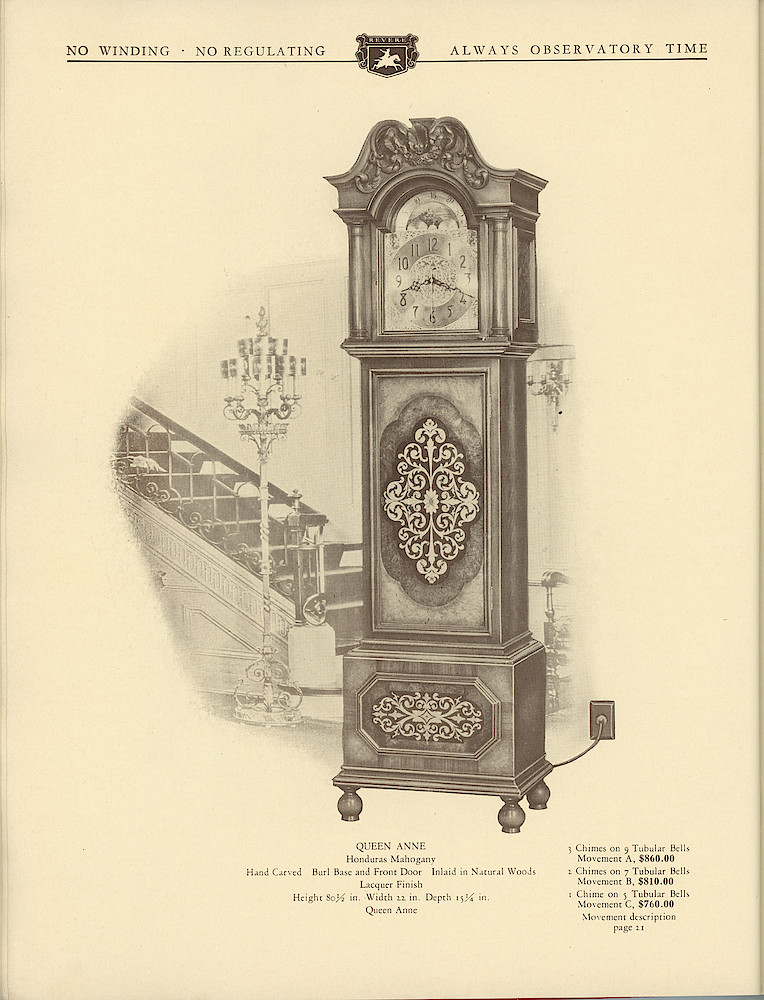 1930 Revere Clocks Catalog > 28. 1930 Revere Clocks Catalog; page 28