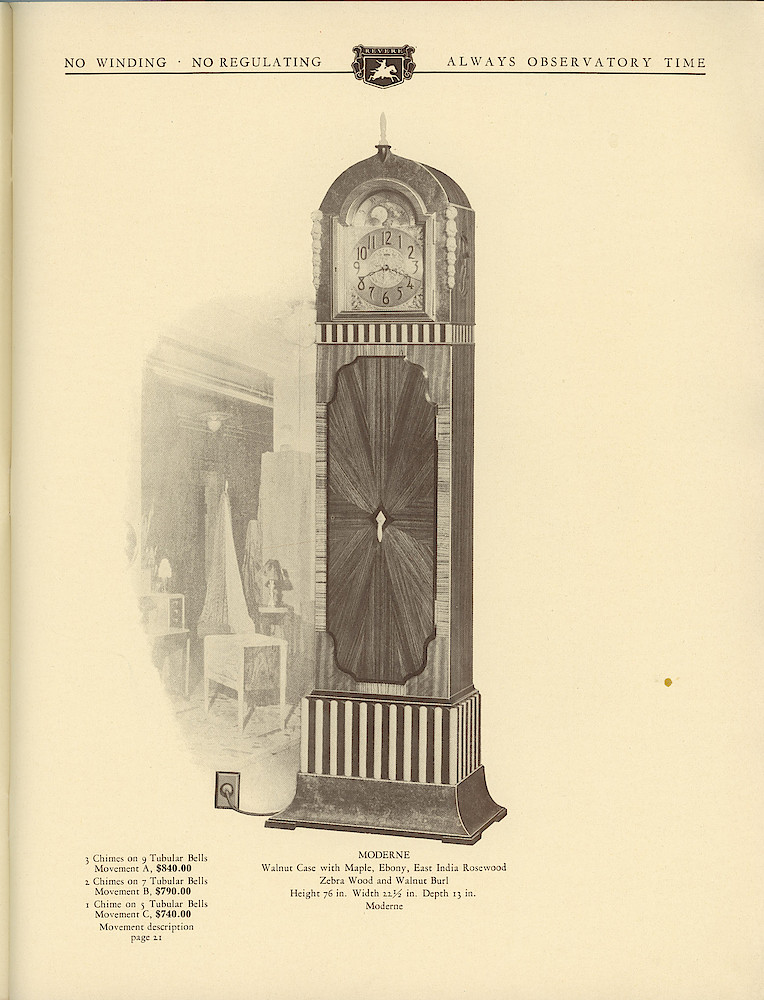 1930 Revere Clocks Catalog > 29. 1930 Revere Clocks Catalog; page 29
