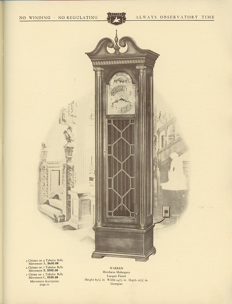 1930 Revere Clocks Catalog > 31. 1930 Revere Clocks Catalog; page 31