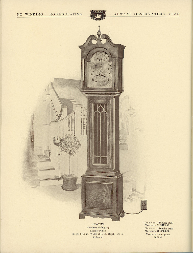 1930 Revere Clocks Catalog > 38. 1930 Revere Clocks Catalog; page 38