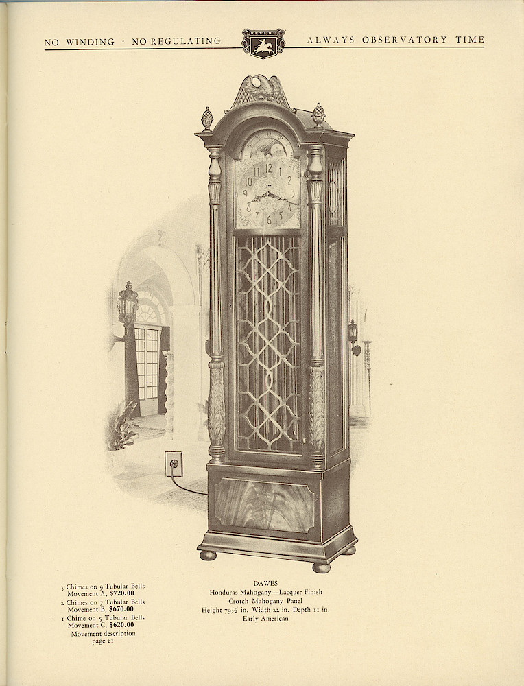 1930 Revere Clocks Catalog > 39. 1930 Revere Clocks Catalog; page 39