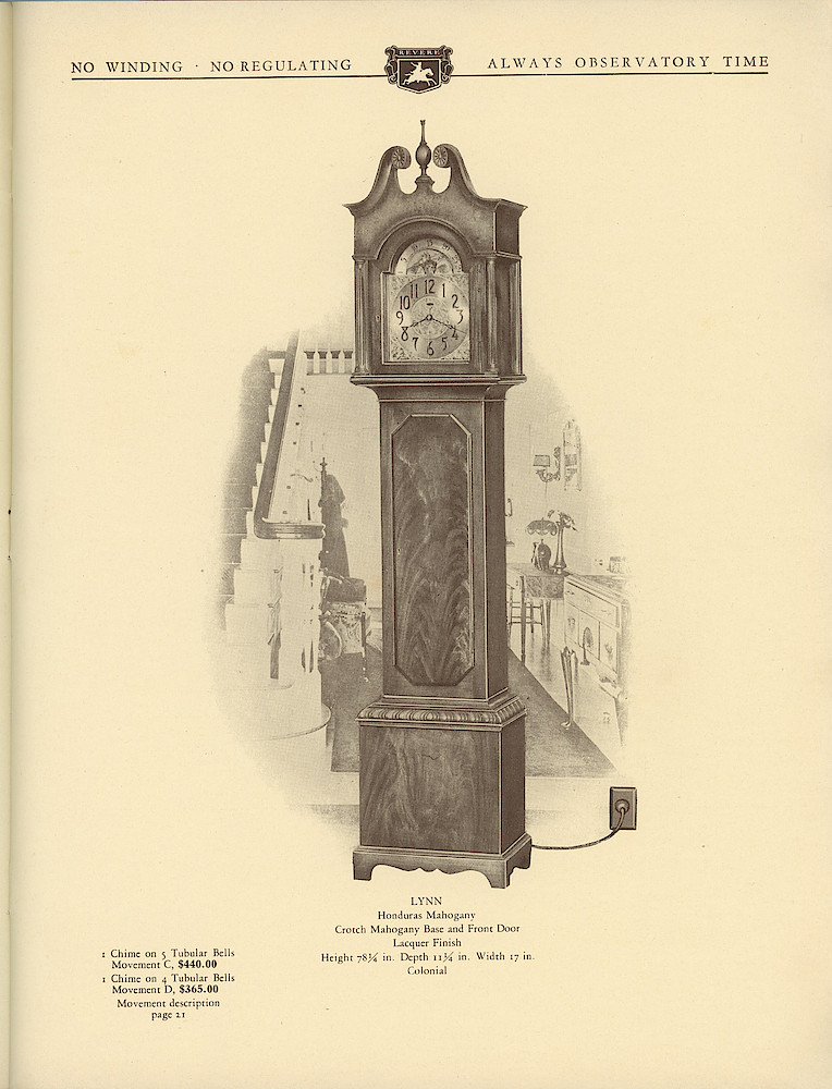 1930 Revere Clocks Catalog > 41. 1930 Revere Clocks Catalog; page 41