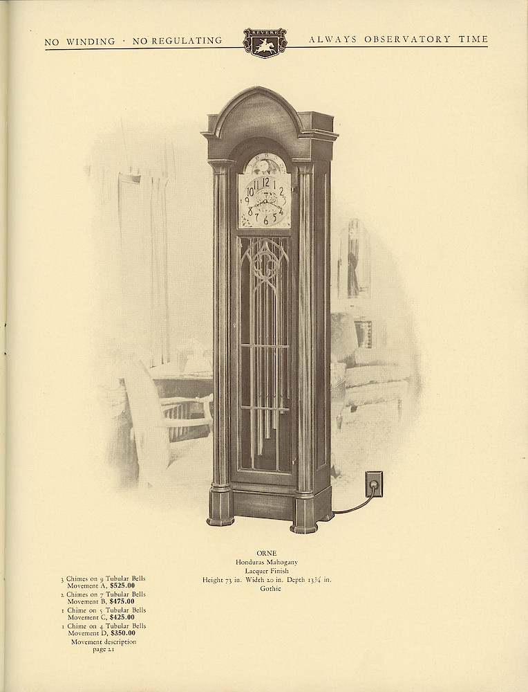 1930 Revere Clocks Catalog > 43. 1930 Revere Clocks Catalog; page 43