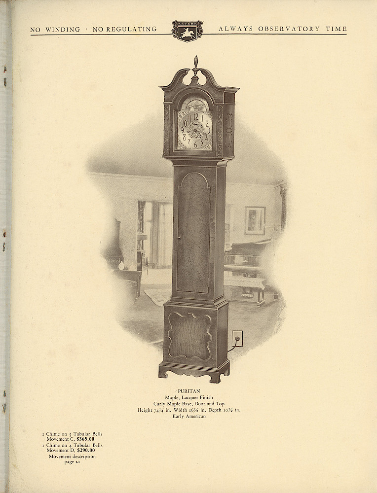 1930 Revere Clocks Catalog > 49. 1930 Revere Clocks Catalog; page 49
