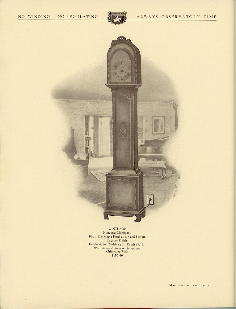1930 Revere Clocks Catalog > 54. 1930 Revere Clocks Catalog; page 54