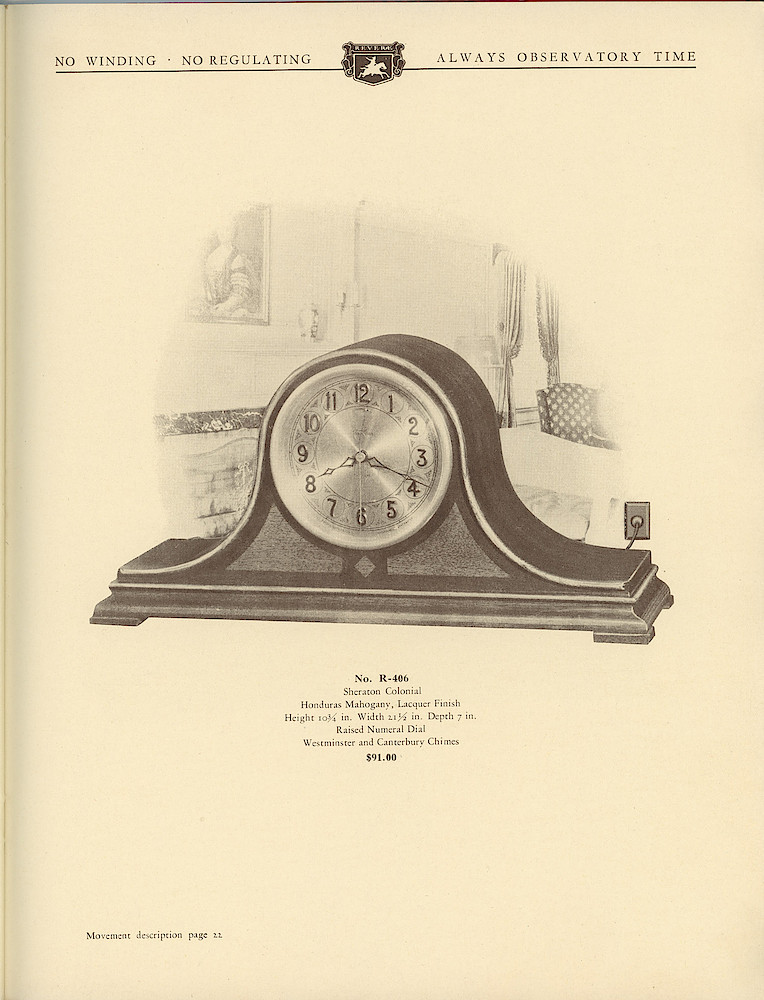 1930 Revere Clocks Catalog > 63. 1930 Revere Clocks Catalog; page 63