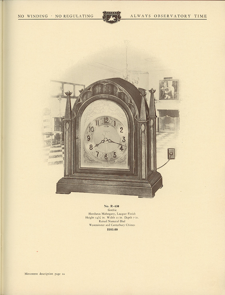 1930 Revere Clocks Catalog > 65. 1930 Revere Clocks Catalog; page 65