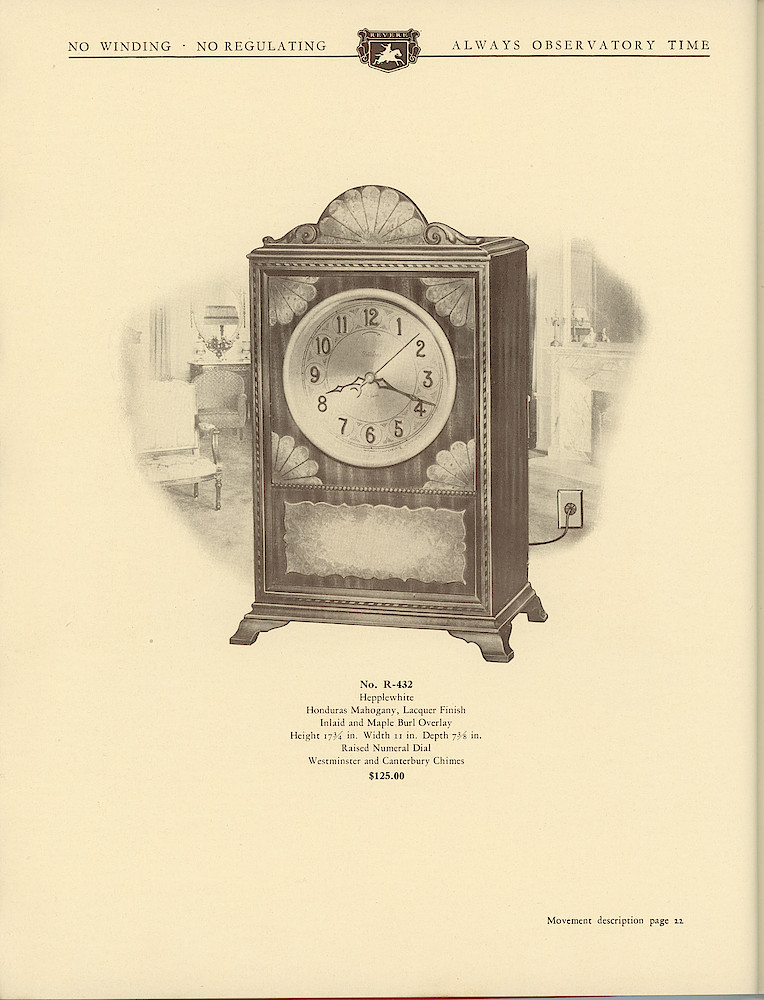 1930 Revere Clocks Catalog > 66. 1930 Revere Clocks Catalog; page 66