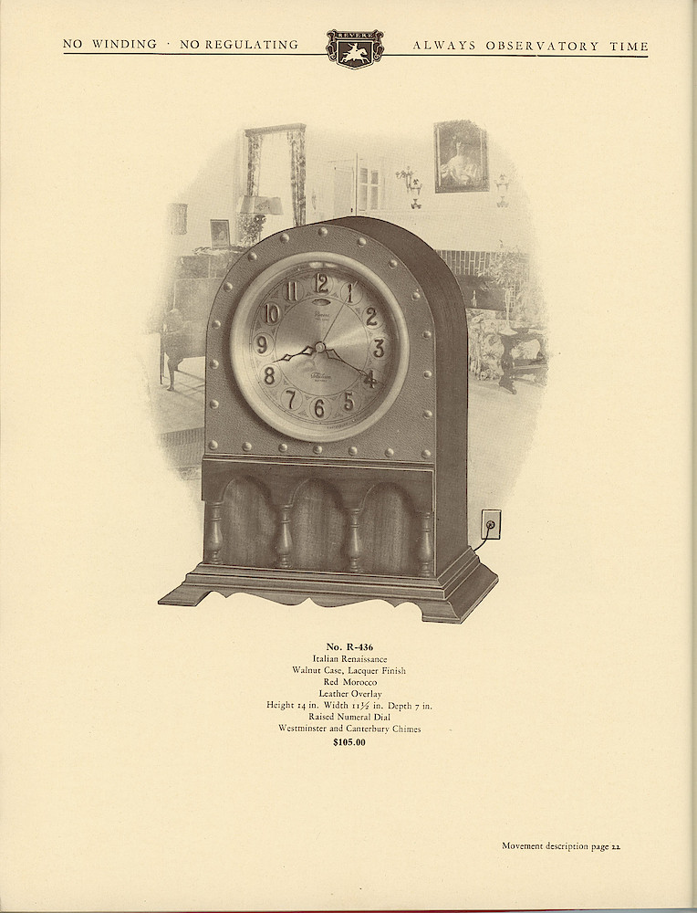 1930 Revere Clocks Catalog > 68. 1930 Revere Clocks Catalog; page 68