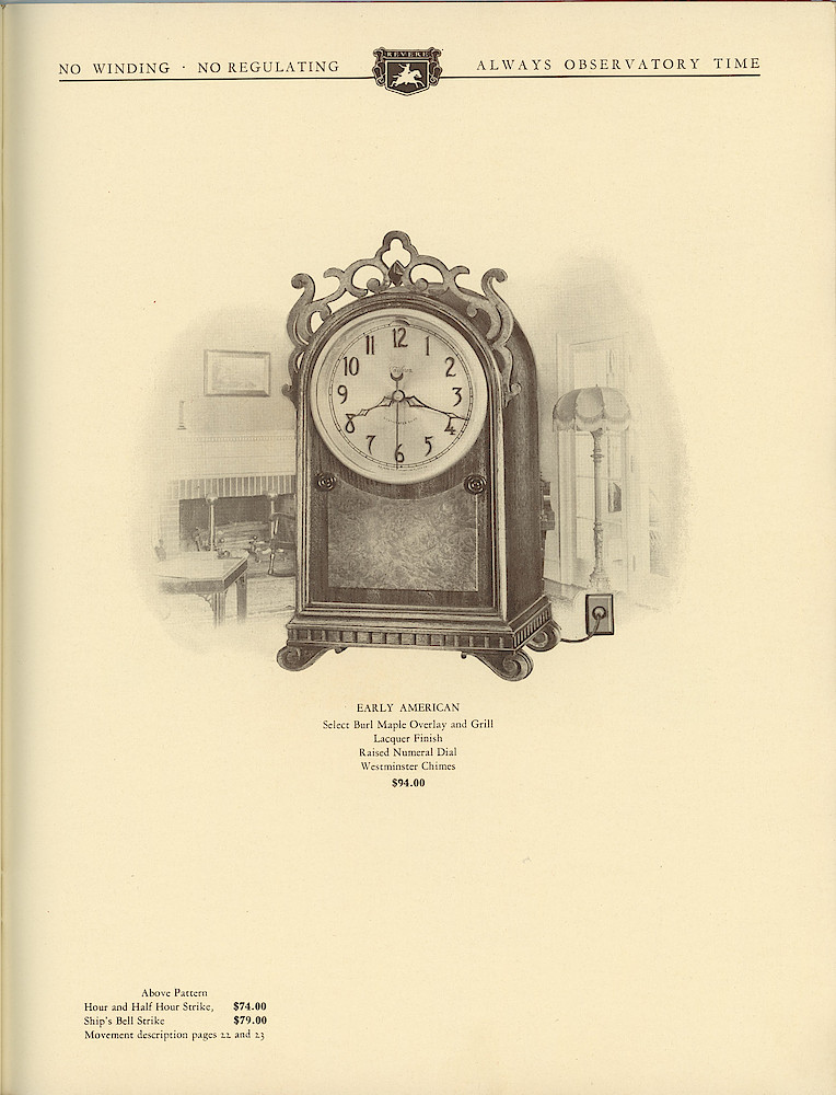 1930 Revere Clocks Catalog > 71. 1930 Revere Clocks Catalog; page 71