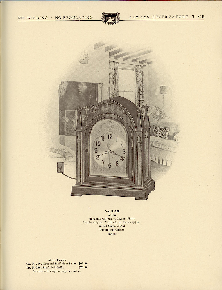 1930 Revere Clocks Catalog > 75. 1930 Revere Clocks Catalog; page 75