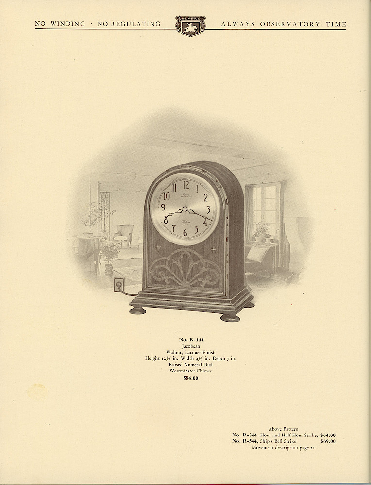 1930 Revere Clocks Catalog > 80. 1930 Revere Clocks Catalog; page 80