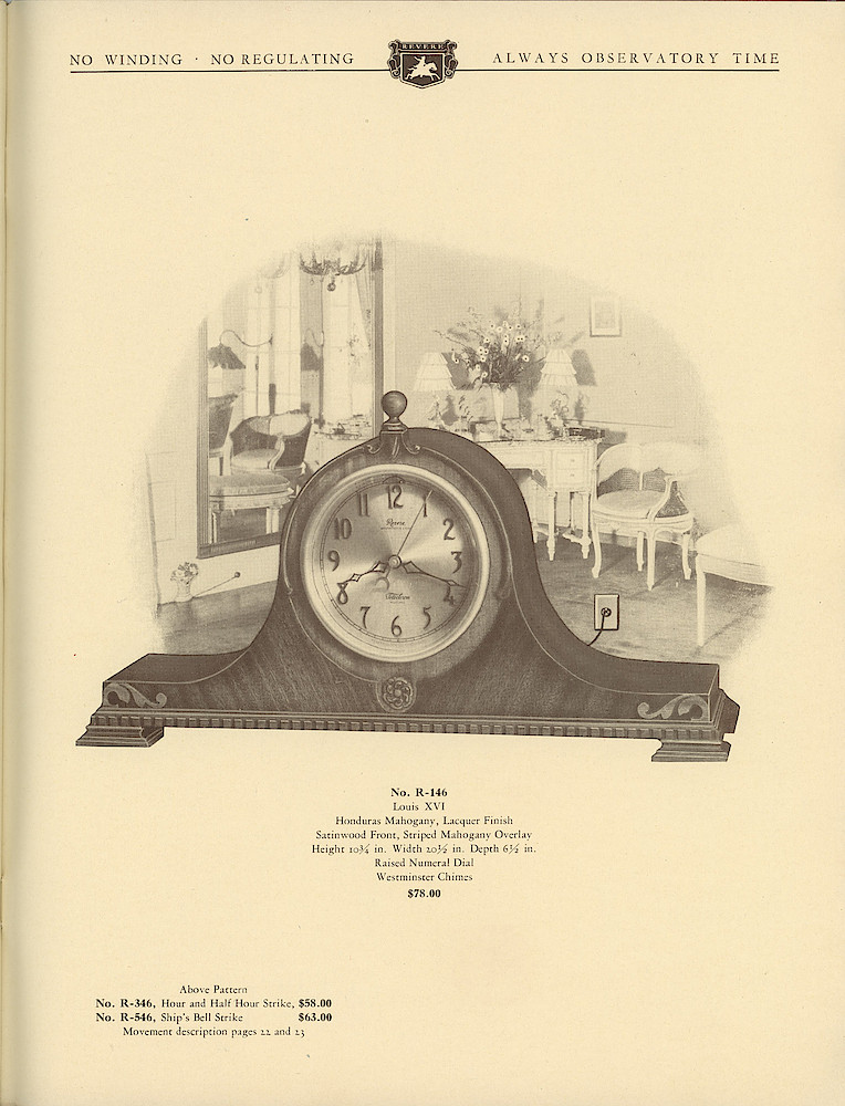 1930 Revere Clocks Catalog > 81. 1930 Revere Clocks Catalog; page 81