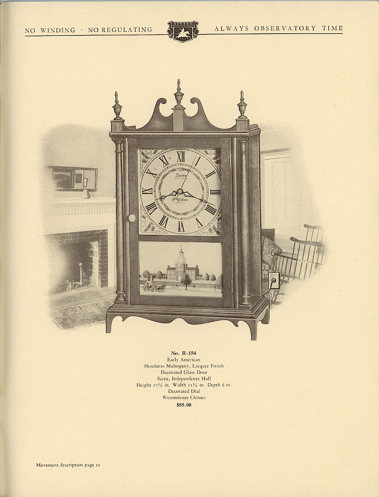 1930 Revere Clocks Catalog > 85. 1930 Revere Clocks Catalog; page 85
