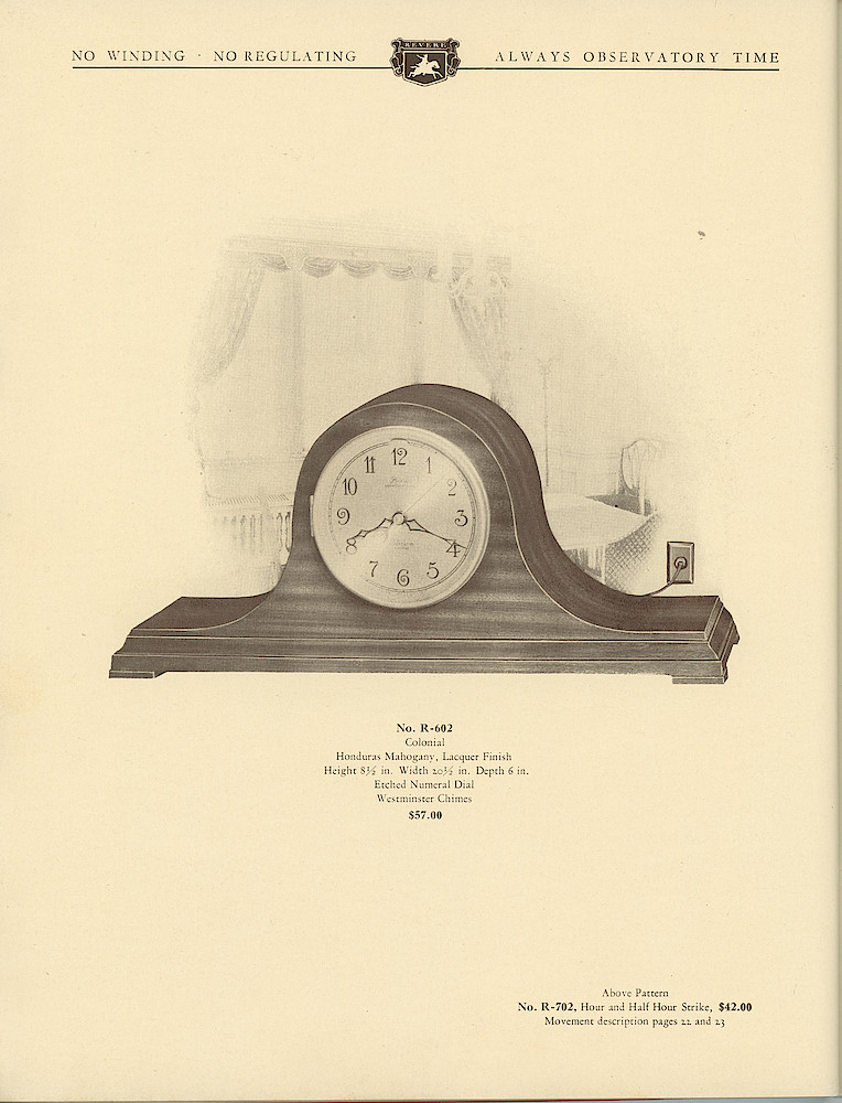 1930 Revere Clocks Catalog > 86. 1930 Revere Clocks Catalog; page 86