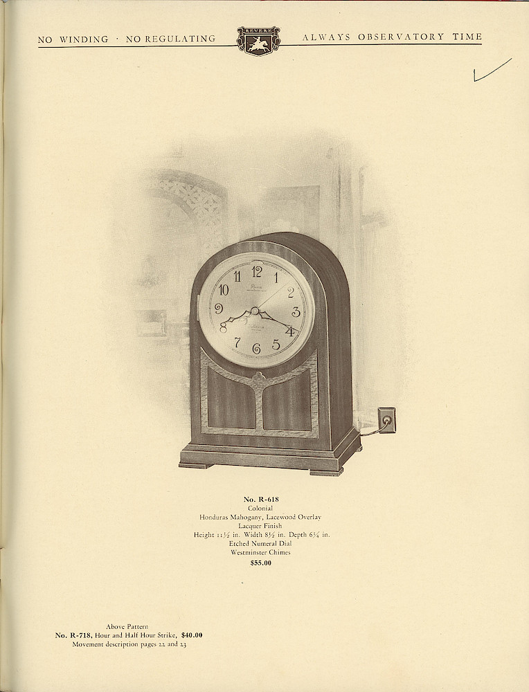1930 Revere Clocks Catalog > 89. 1930 Revere Clocks Catalog; page 89