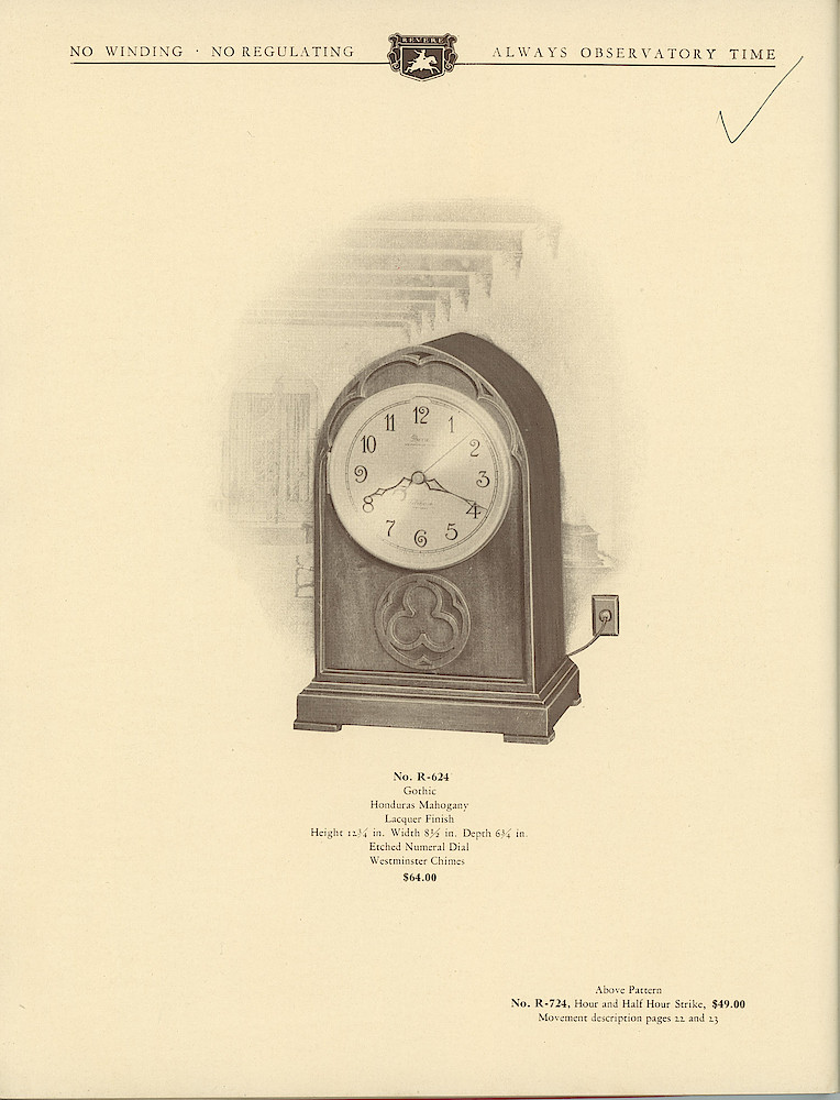 1930 Revere Clocks Catalog > 92. 1930 Revere Clocks Catalog; page 92